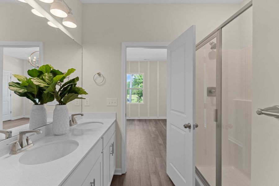 Furnished interior in a model home at The Knoll at White Oak in Garner (Image 17).