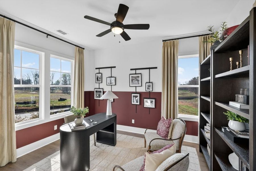 Furnished interior in a model home at Wayt Farm in Cumming (Image 8).