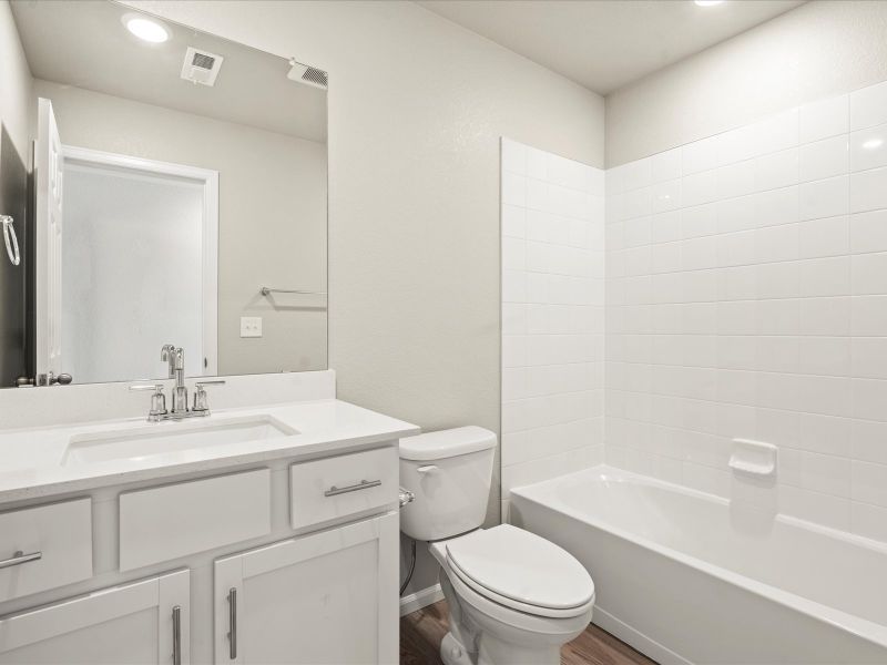 Furnished interior in a model home at Meridian Ranch in Peyton (Image 7).