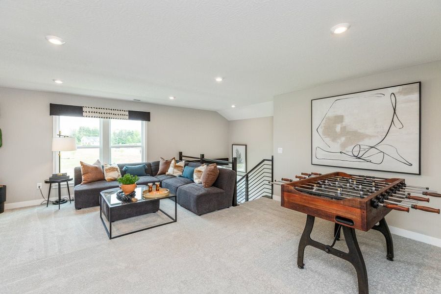 Furnished interior in a model home at Easton Park in Dallas (Image 27).
