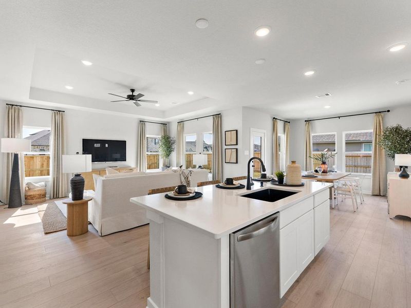 Furnished interior in a model home at Sundance Cove in Crosby (Image 18).