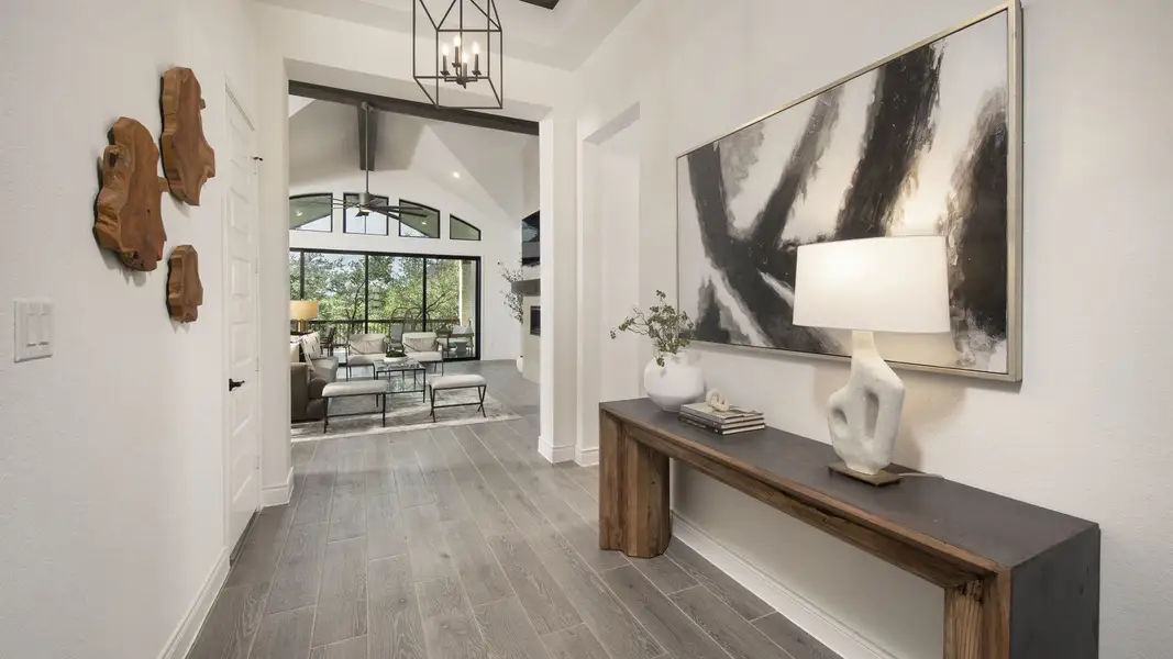 Furnished interior in a model home at Kinder Ranch 70' in San Antonio (Image 5).