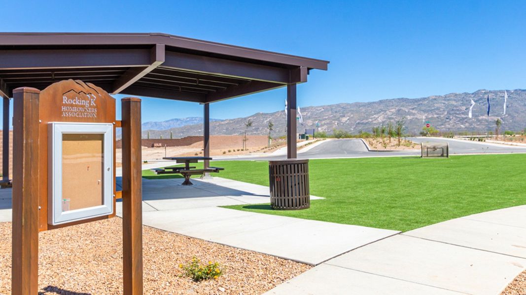 Front exterior of a home in the The Oasis at Rocking K community, located in Vail, AZ (Image 15).
