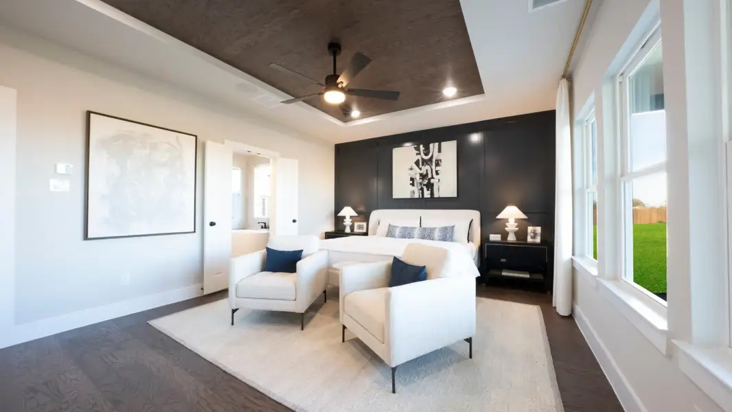 Furnished interior in a model home at Tabor Ranch in Krum (Image 6).
