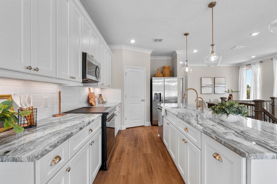 Furnished interior in a model home at Friedrich Hill in San Antonio (Image 36).