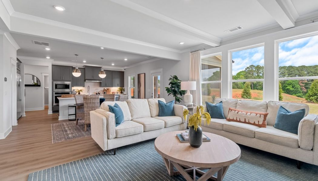 Furnished interior in a model home at Summerlin in Winder (Image 34).