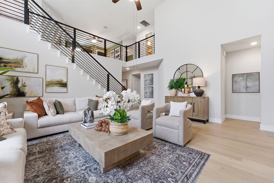 Furnished interior in a model home at Trails at Woodhaven Lakes in La Marque (Image 21).