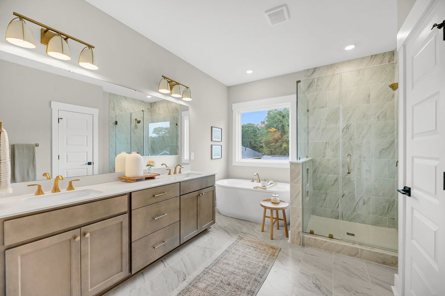 Furnished interior in a model home at Indigo Place in North Charleston (Image 4).