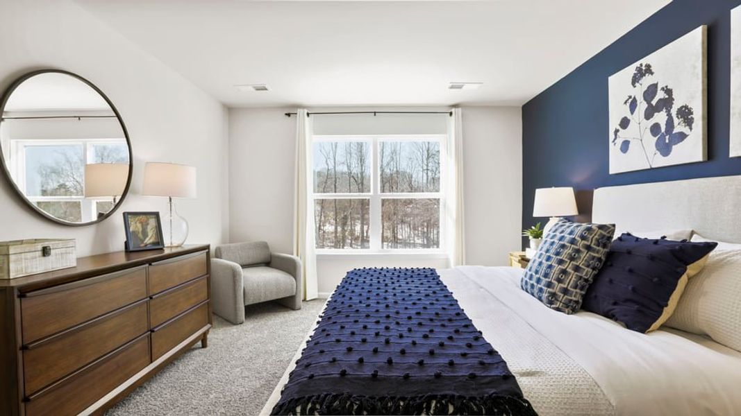 Furnished interior in a model home at Village Grove in Greenville (Image 29).