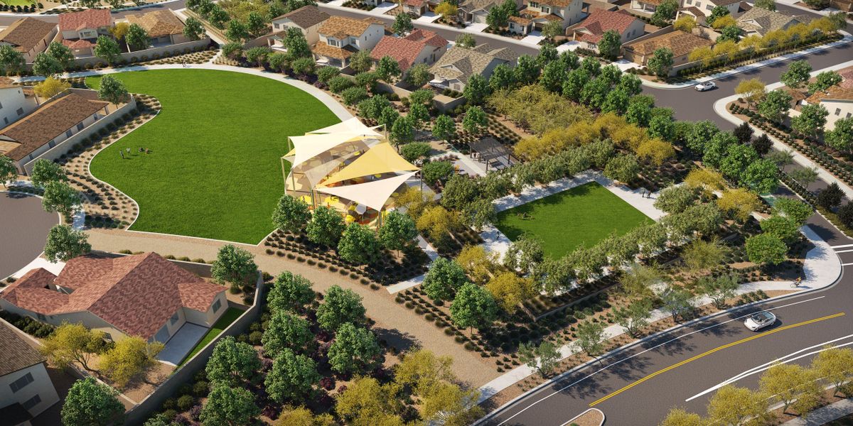 Drone rendering of Floreo Park coming soon to Teravalis