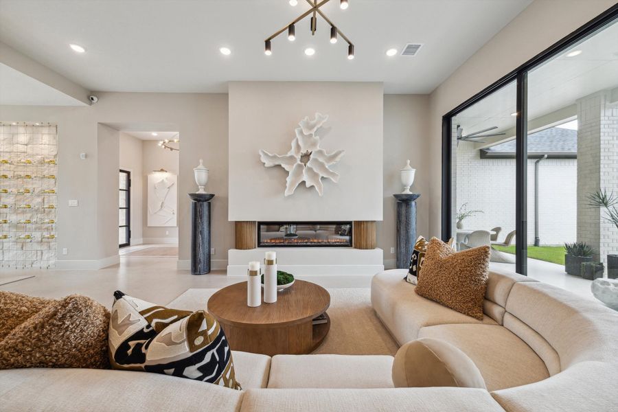 Furnished interior in a model home at ARTAVIA® - 65' Art in Conroe (Image 13).