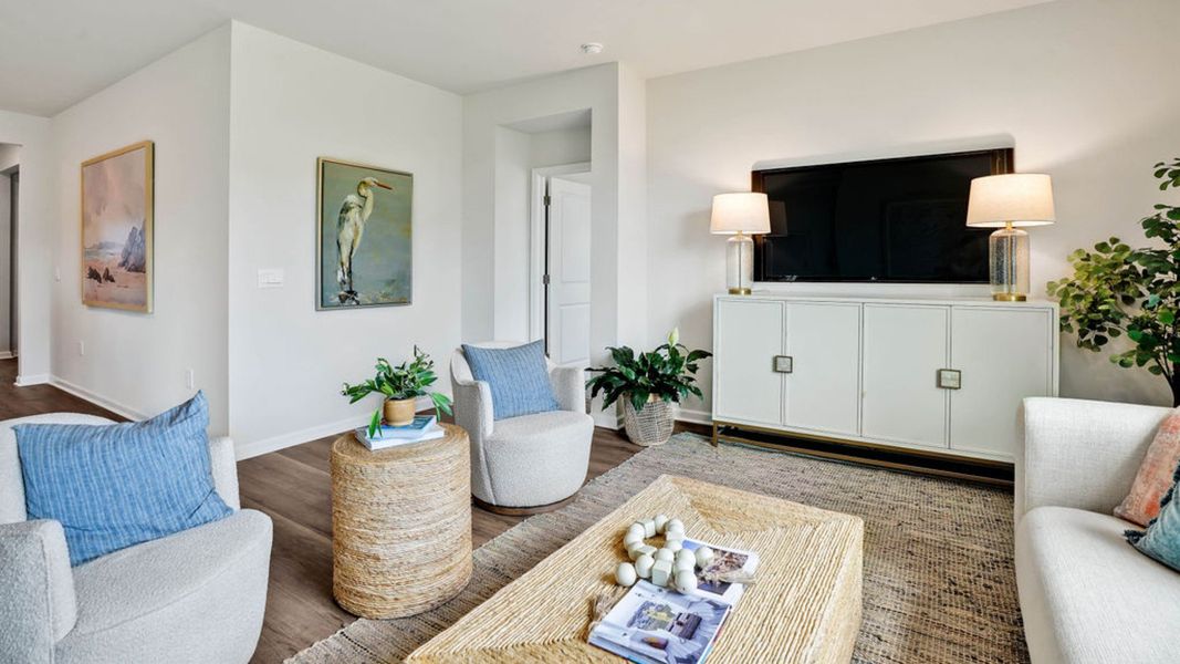 Furnished interior in a model home at Driftwood in Richlands (Image 11).