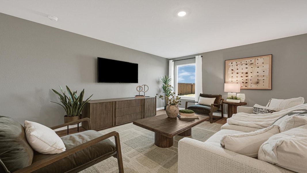 Furnished interior in a model home at Westward Pointe in Sealy (Image 8).