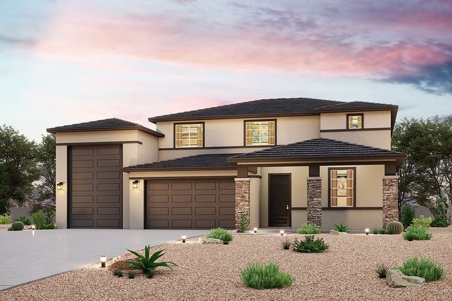 The Residence 2611 Elevation C- Super Garage at The Palms at Casa Vista