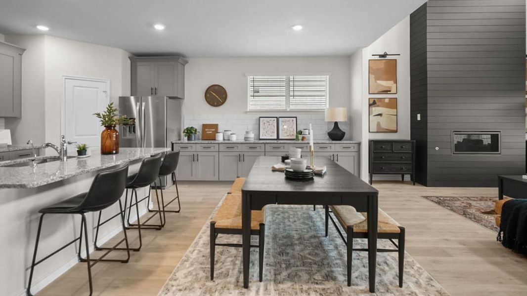 Furnished interior in a model home at The Landing at Hidden Lakes in McKinney (Image 12).