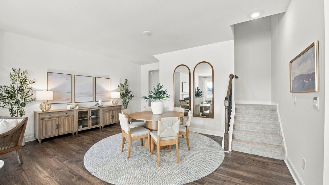 Furnished interior in a model home at West New Bern in New Bern (Image 22).