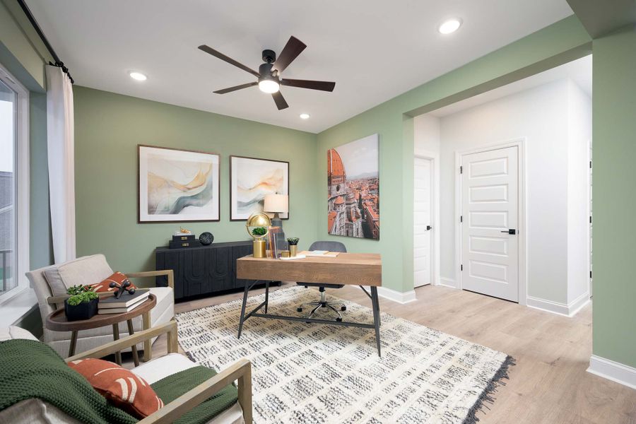 Furnished interior in a model home at The Preserve at Five Oaks in Lebanon (Image 4).