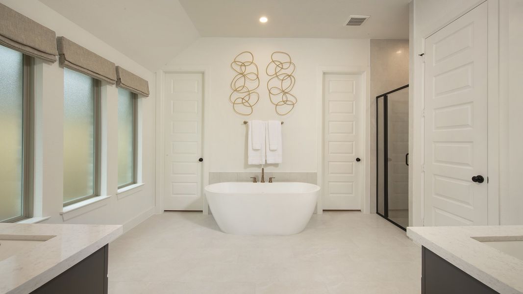 Furnished interior in a model home at Kresston 50' in Montgomery (Image 9). Furnished interior in a model home at Kresston 50' in Montgomery (Image 9).