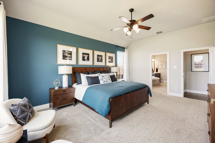 Furnished interior in a model home at Coyote Crossing in Godley (Image 32).