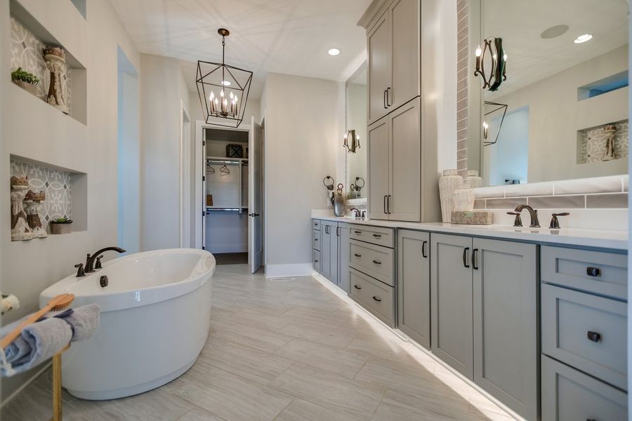 Furnished interior in a model home at Lookaway Farms in Franklin (Image 11).