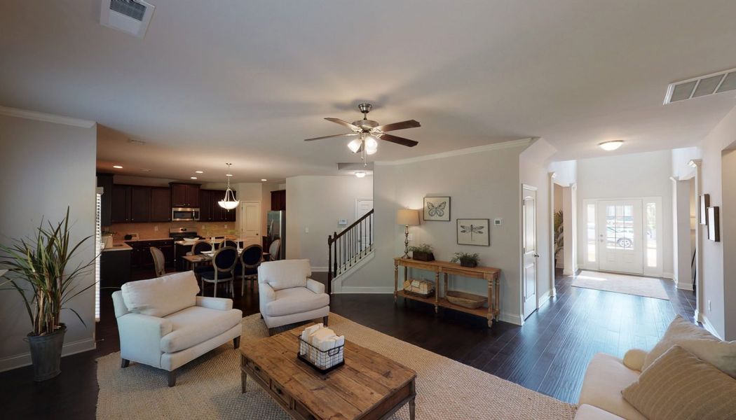 Furnished interior in a model home at Cove Lake Estates in Conley (Image 22).