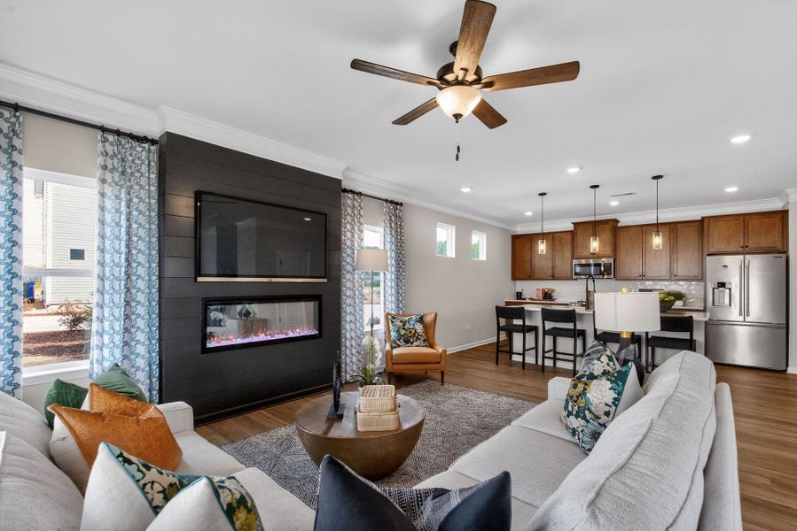 Furnished interior in a model home at Cape Overlook in Lillington (Image 9).