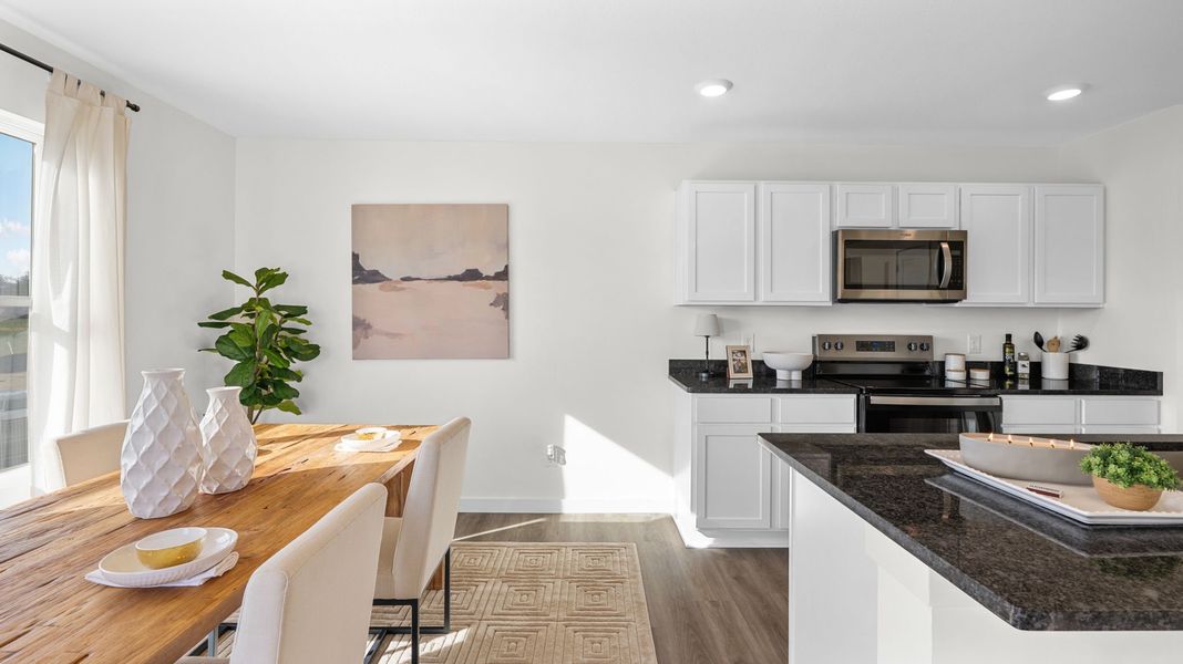 Furnished interior in a model home at Evergreen Landing in Rossville (Image 16).