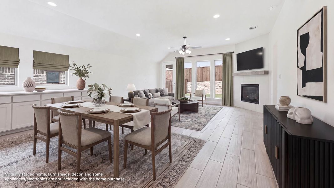 Furnished interior in a model home at Canyon Falls 50' in Northlake (Image 6).