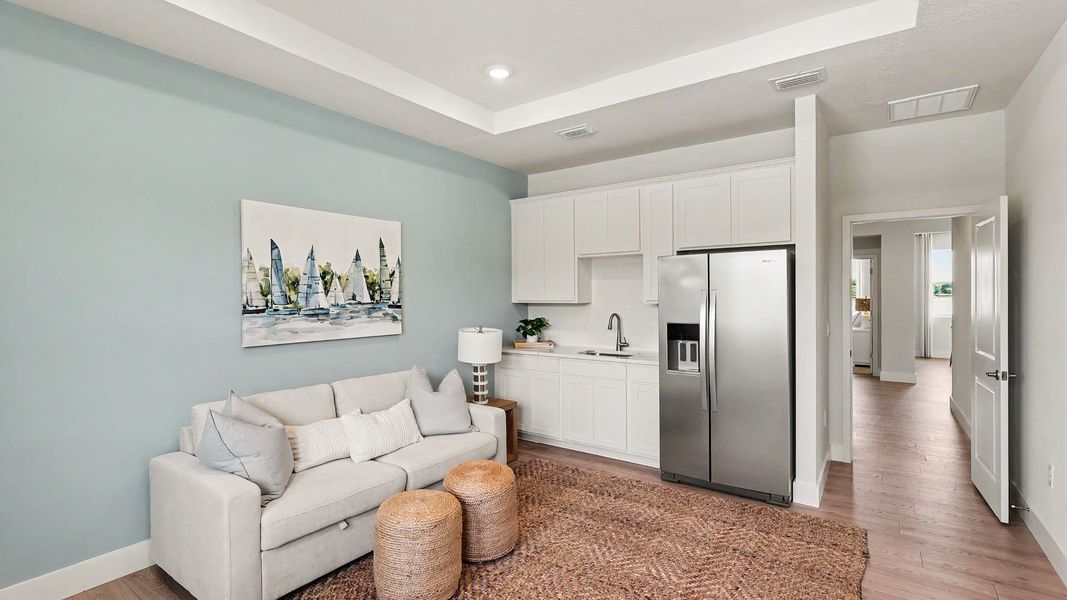 Furnished interior in a model home at Harbor Lake Estates in Titusville (Image 17). Furnished interior in a model home at Harbor Lake Estates in Titusville (Image 17).