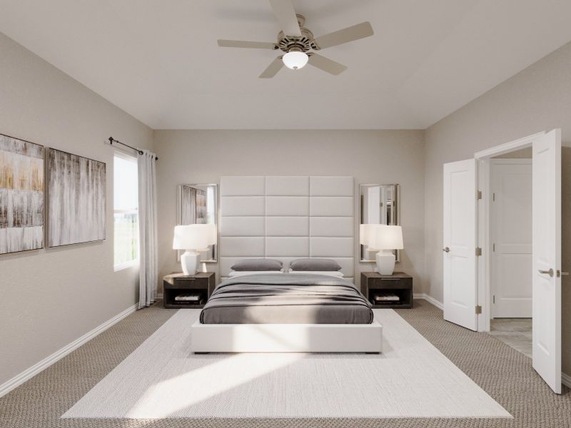Furnished interior in a model home at Cibolo Hills West - Signature Series in Fort Worth (Image 7).