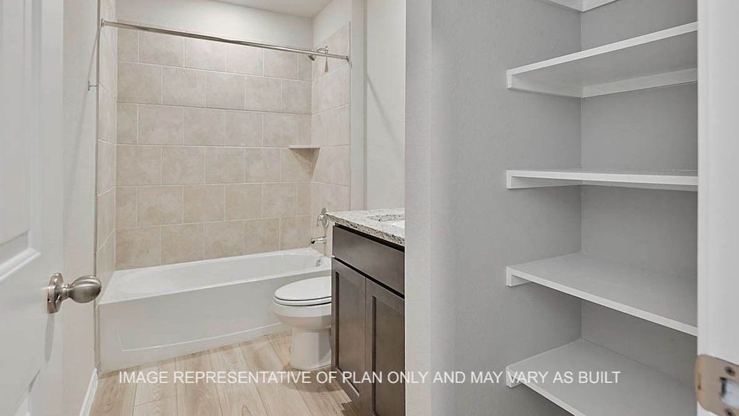 Furnished interior in a model home at Knox Landing in Bryan (Image 16).