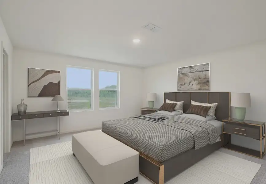 Furnished interior in a model home at The Point in Rolesville (Image 7).