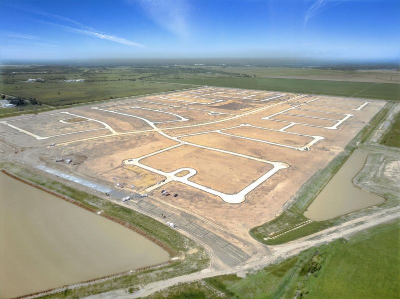 A large area of land with roads. A large area of land with roads.