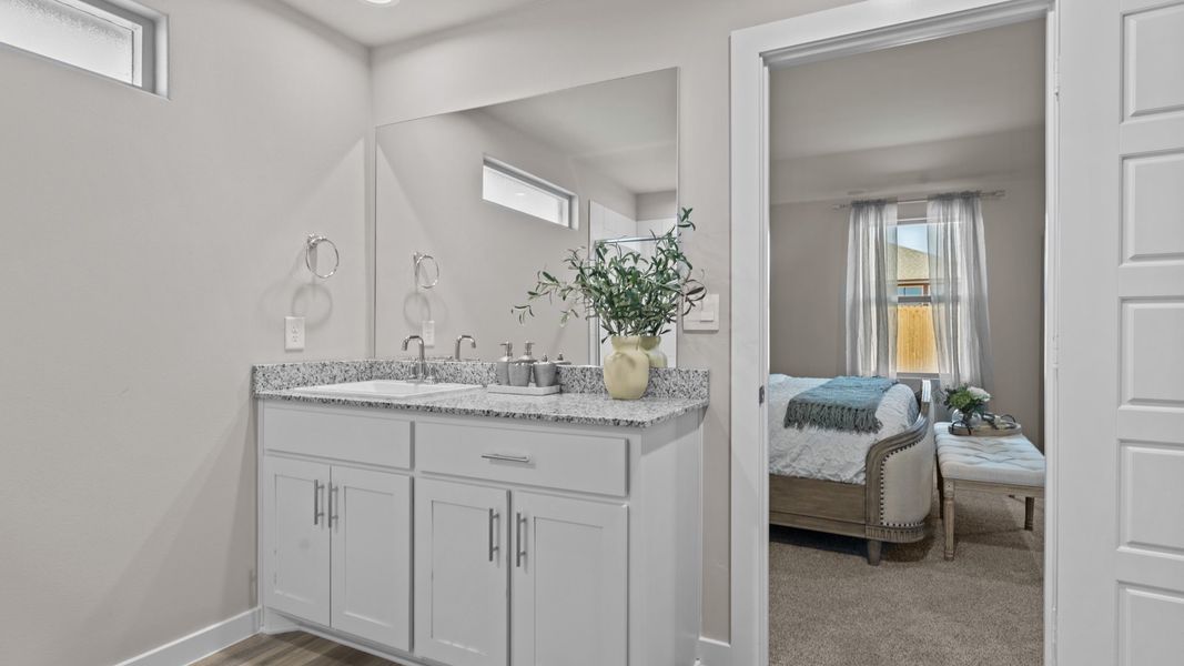 Furnished interior in a model home at Homestead at Parks Bell Ranch in Odessa (Image 24).