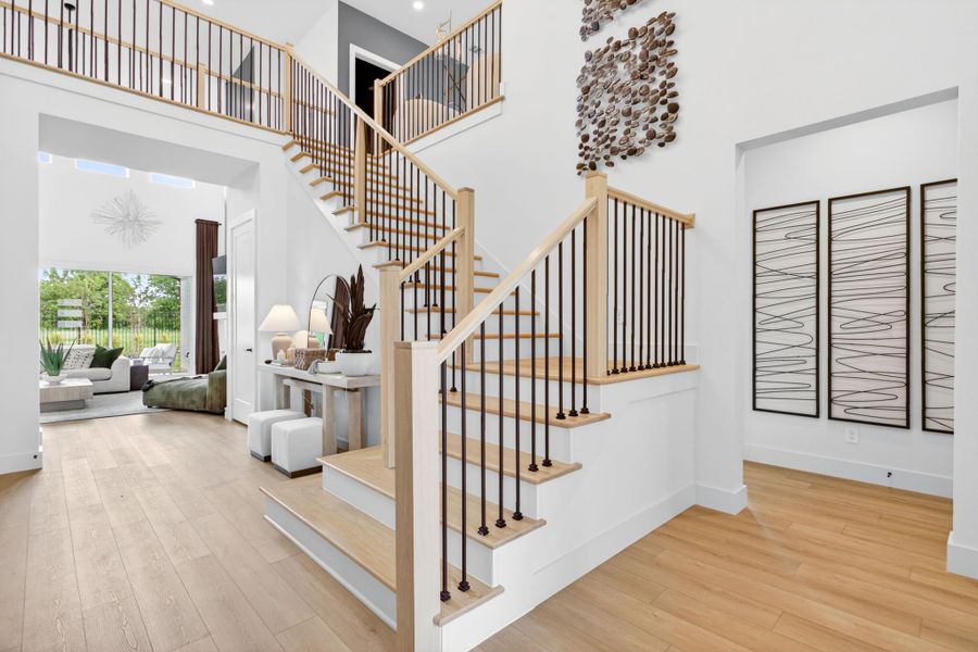 Furnished interior in a model home at Wildflower Ranch in Fort Worth (Image 33).