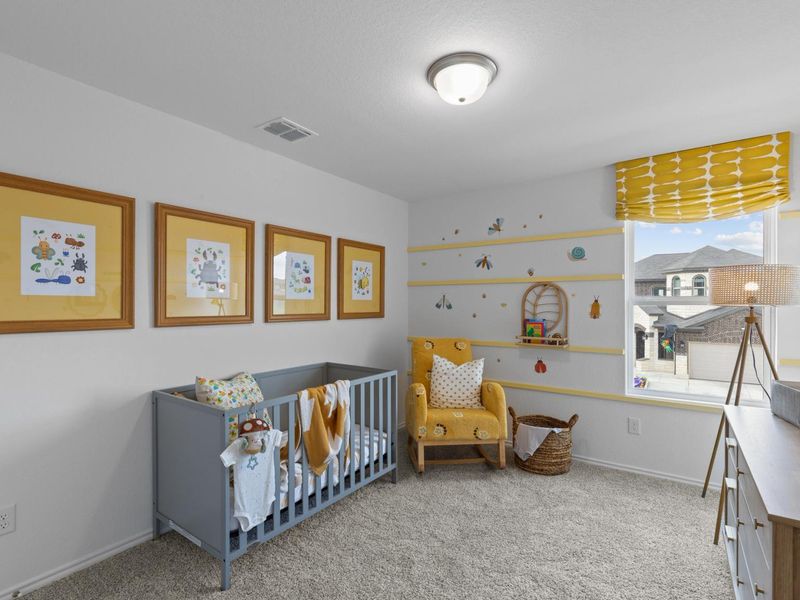 Furnished interior in a model home at Horizon Pointe in Converse (Image 22).