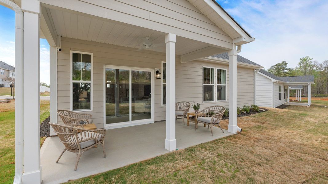 Established charm meets functional outdoor living with a spacious rear covered porch in Fountain Inn, SC