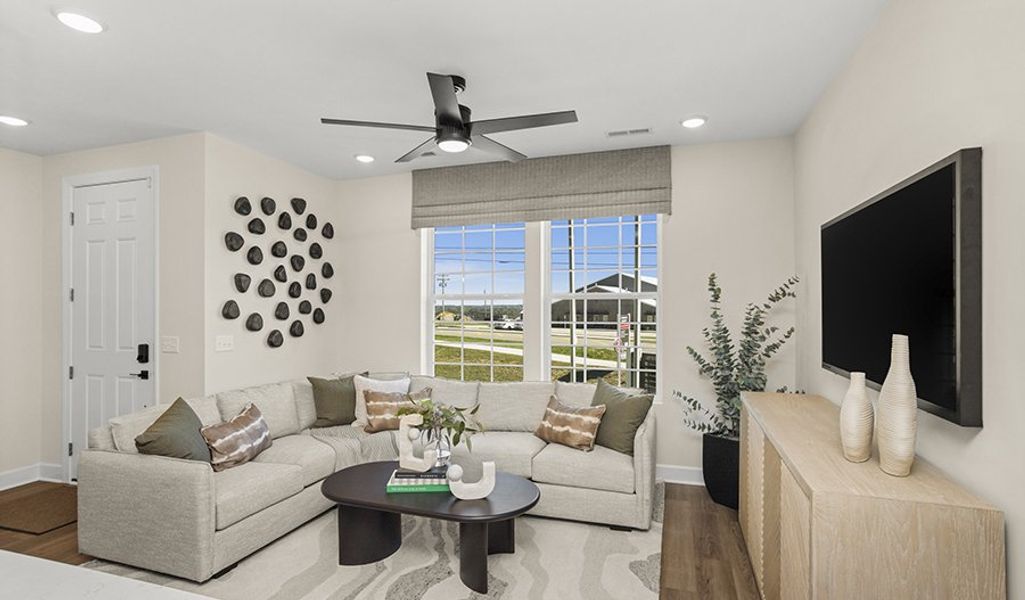 Furnished interior in a model home at The Towns at Lynwood Station in Mount Juliet (Image 7). Furnished interior in a model home at The Towns at Lynwood Station in Mount Juliet (Image 7).