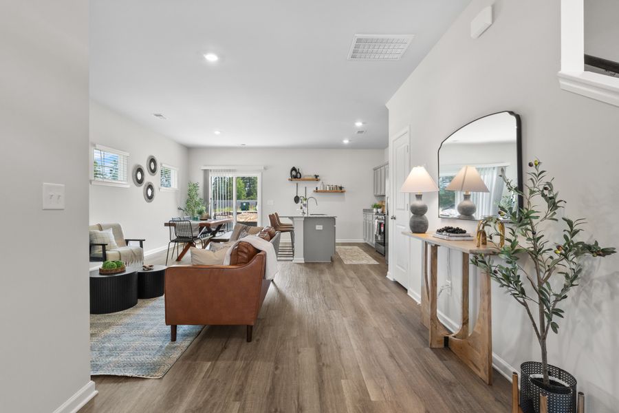 Furnished interior in a model home at Pendleton Glenn in Pendleton (Image 2).