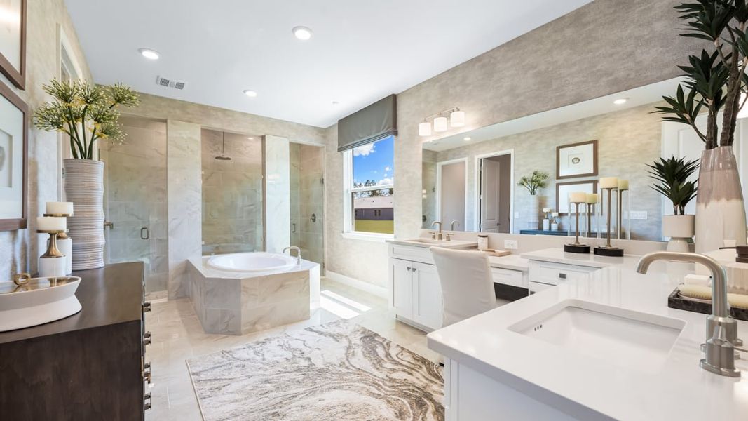 Furnished interior in a model home at Hammock at Two Rivers in Zephyrhills (Image 18). Furnished interior in a model home at Hammock at Two Rivers in Zephyrhills (Image 18).