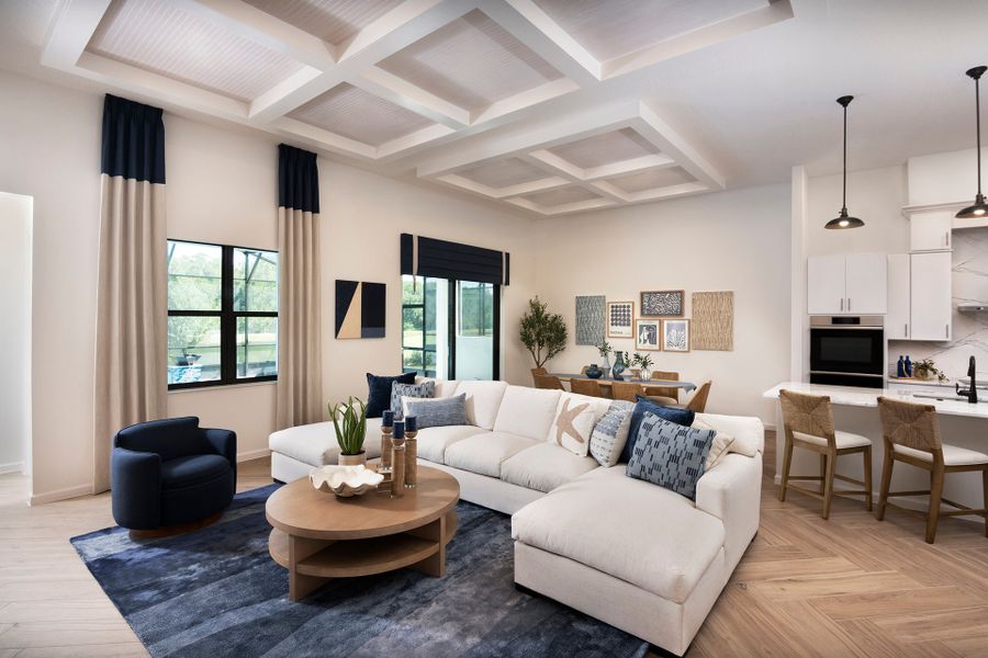 Furnished interior in a model home at Elevated at Sonoma Resort in Kissimmee (Image 17).