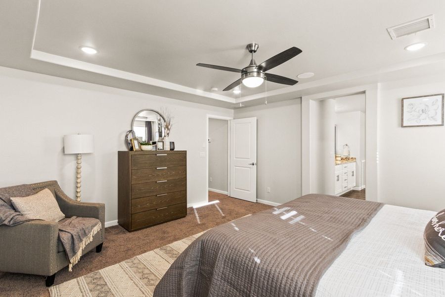 Furnished interior in a model home at Hillside Park in El Paso (Image 23).