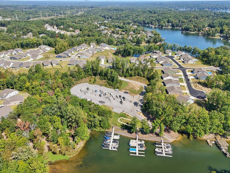 Aerial view of the The Gables at Handsmill Inland & Waterview community in York, SC, showing layout and nearby surroundings (Image 15).