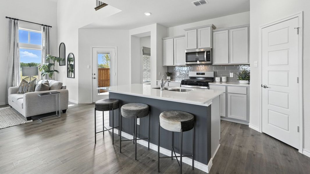 Furnished interior in a model home at Lilybrooke at Legacy Hills in Celina (Image 41).