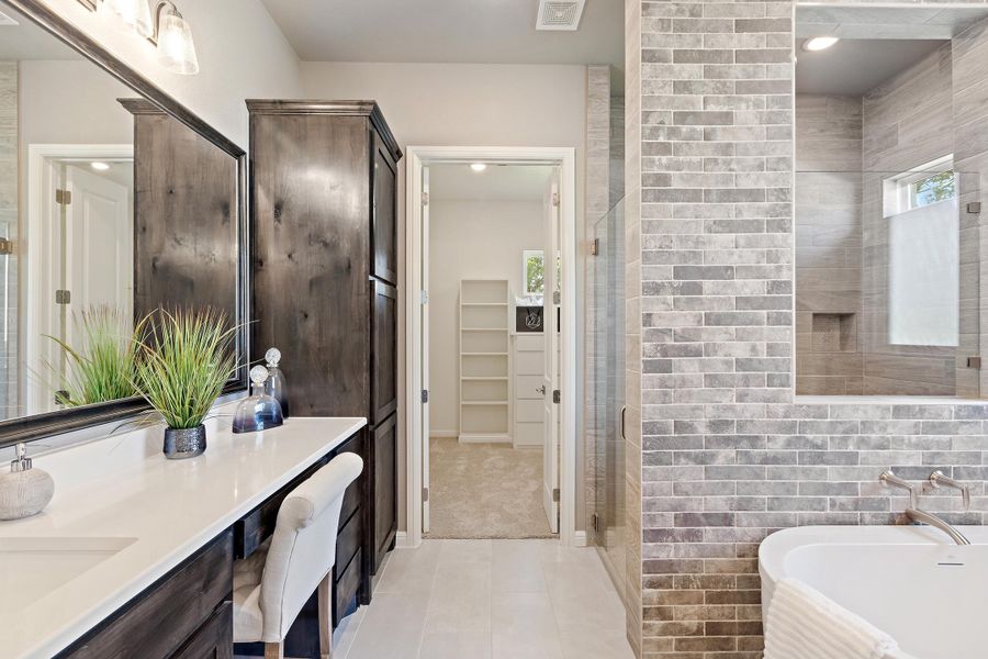 Furnished interior in a model home at Vintage Oaks in Weatherford (Image 32).