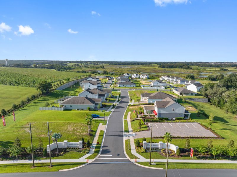 Aerial view of the Vintner Reserve community in Clermont, FL, showing layout and nearby surroundings (Image 13).