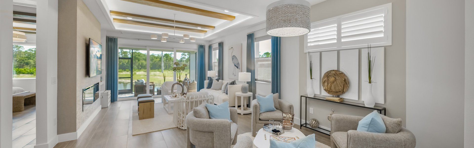 Furnished interior in a model home at Shellstone at Waterside in Sarasota (Image 9).