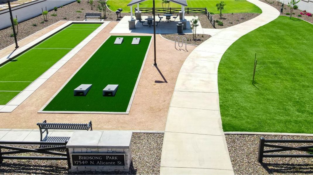 Sports Court with bocce ball and cornhole Sports Court with bocce ball and cornhole