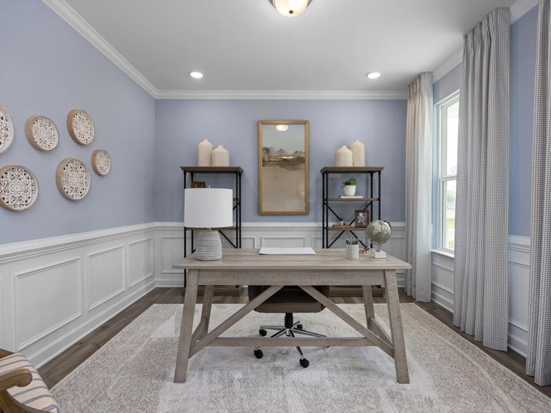 Furnished interior in a model home at Tobacco Road in Angier (Image 16). Furnished interior in a model home at Tobacco Road in Angier (Image 16).