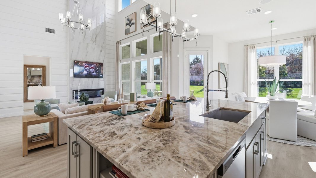 Furnished interior in a model home at Lakeshore Bluffs in Shady Shores (Image 20).